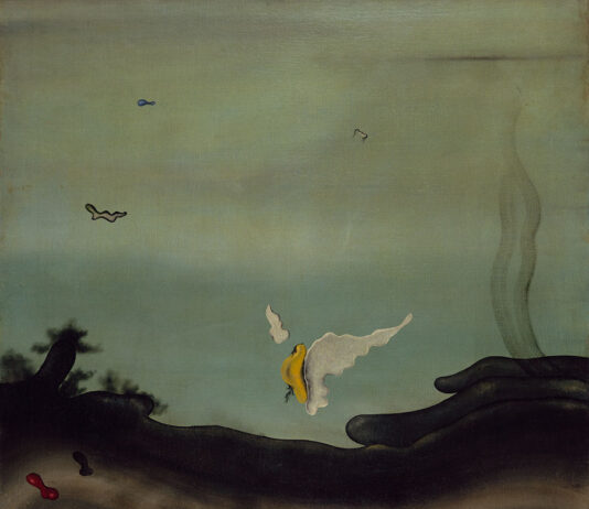 Silencios de la poesía Yves Tanguy. À quatre heures d’été, l’espoir... (A las cuatro en verano, la esperanza...), 1929. © Yves Tanguy, VEGAP, Málaga, 2020.